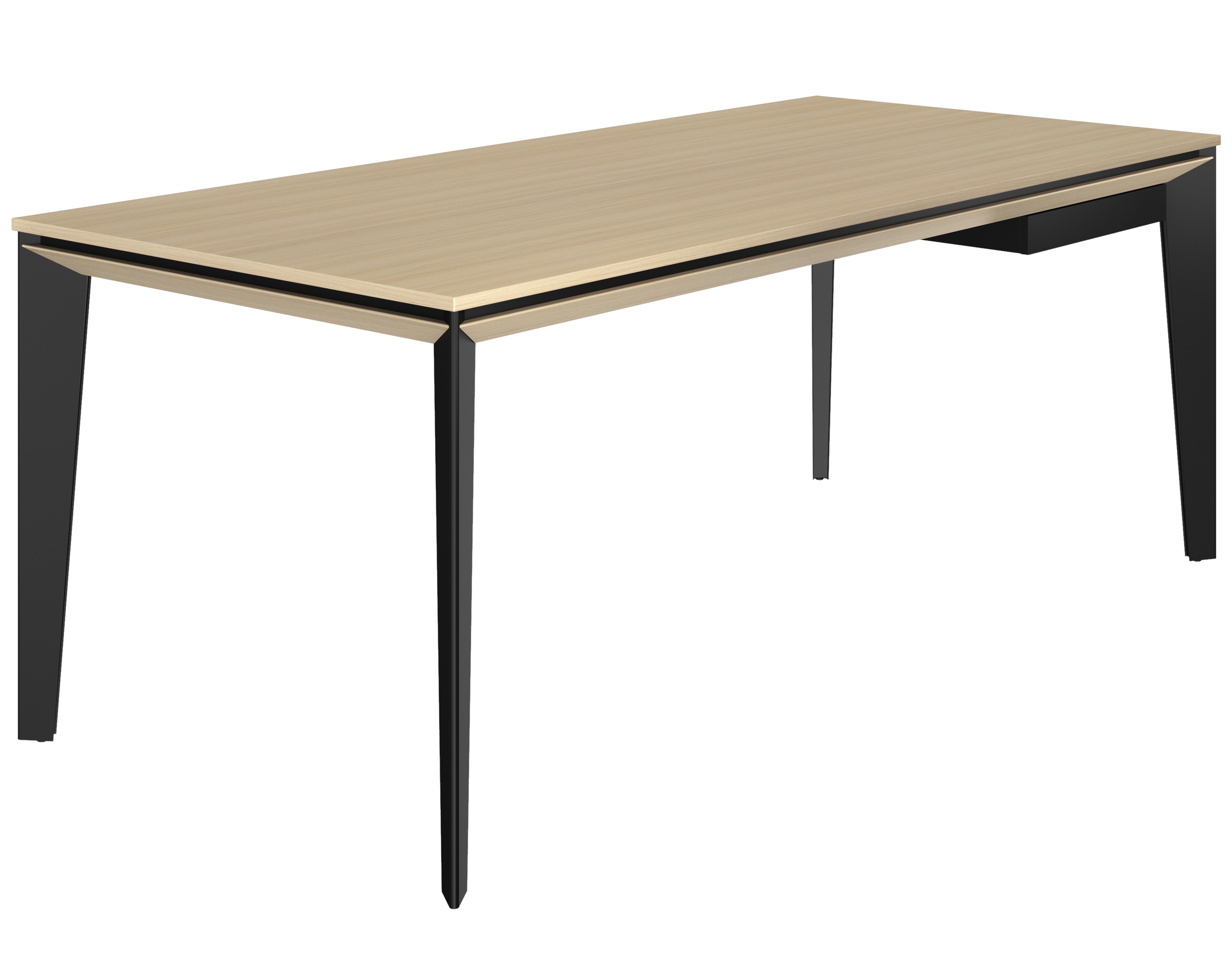 Bureau droit E-Motion 170 cm chêne structuré Gautier Office, vue produit