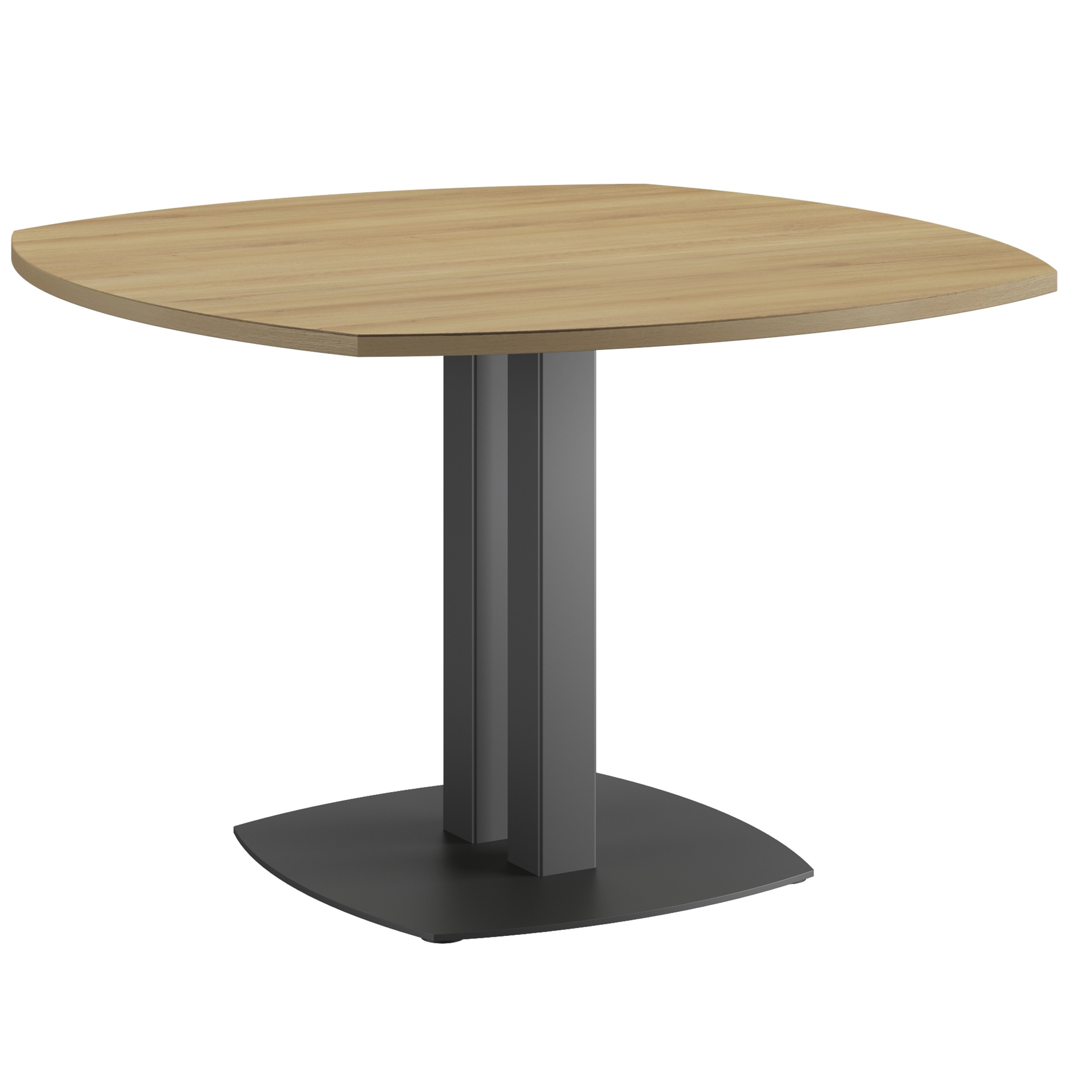 Table de réunion ronde GAUTIER OFFICE Connexion chêne du Bocage