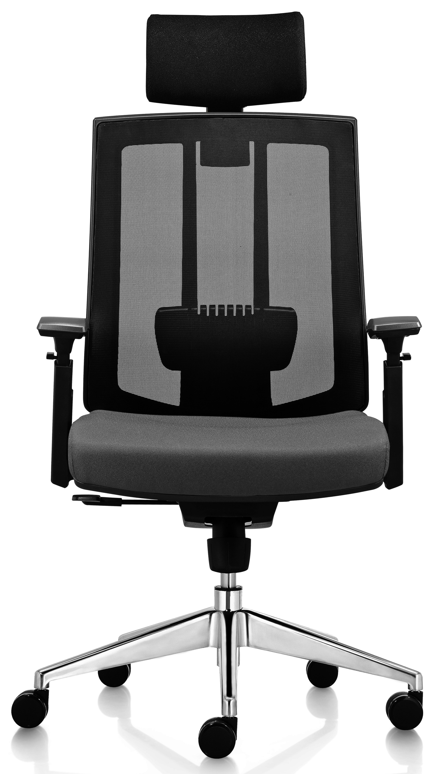 Fauteuil ergonomique MTI Solo gris dossier résille