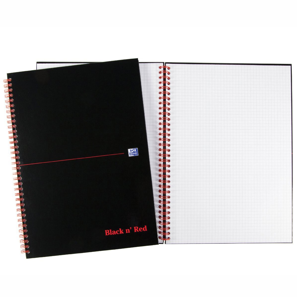 BLACK N\' RED A5 140 PAGES PETITS CARREAUX