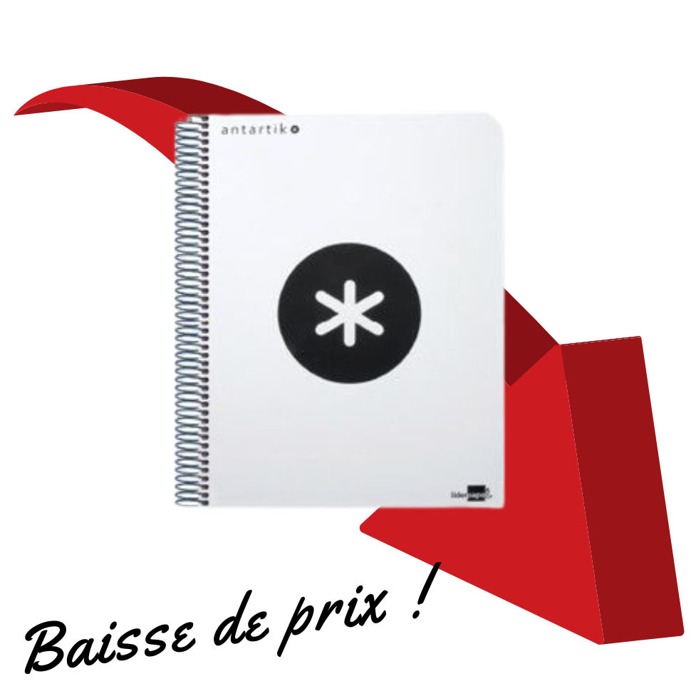 ANTARTIK 14.8X21CM 240 PAGES PETITS CARREAUX BLANC