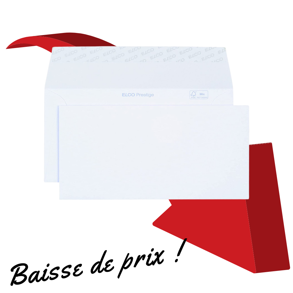 Enveloppes Sans Fenêtre - C6/5 - 110x220 mm Wit - 80 - 25 Pièces