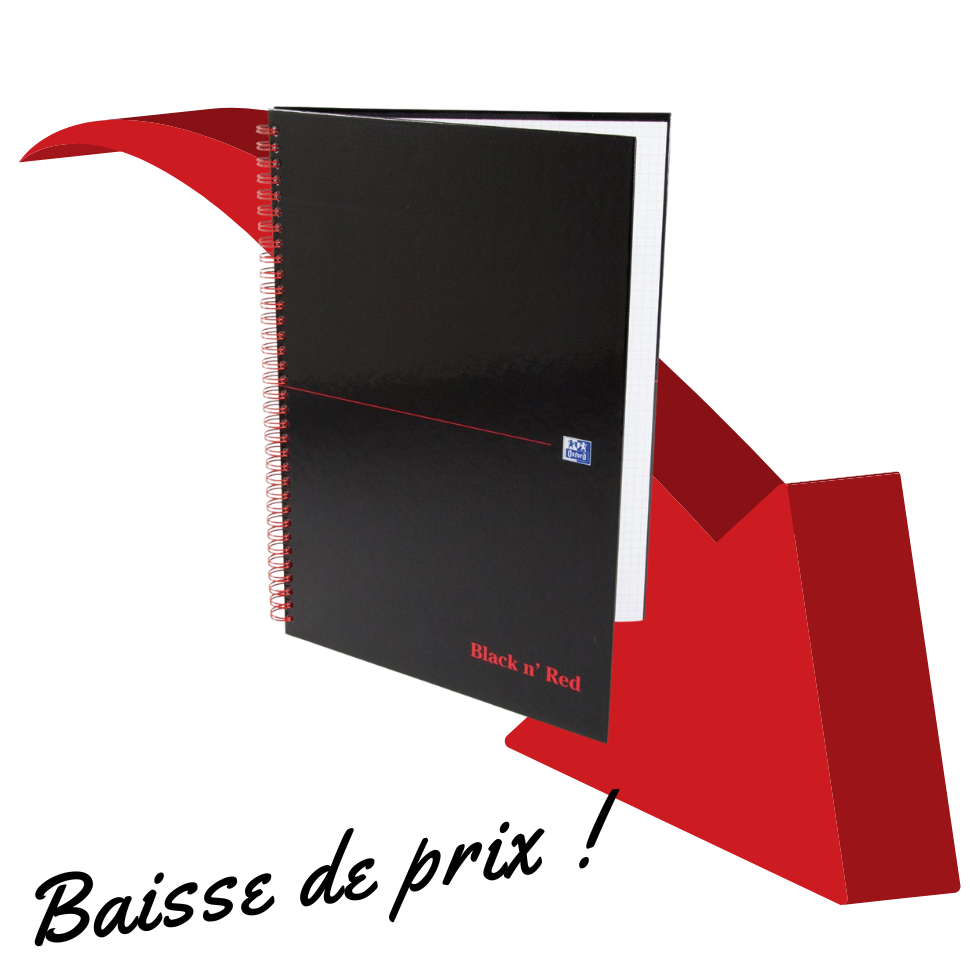 BLACK N\' RED PROFESSIONAL NOTEBOOK COUVERTURE RIGIDE