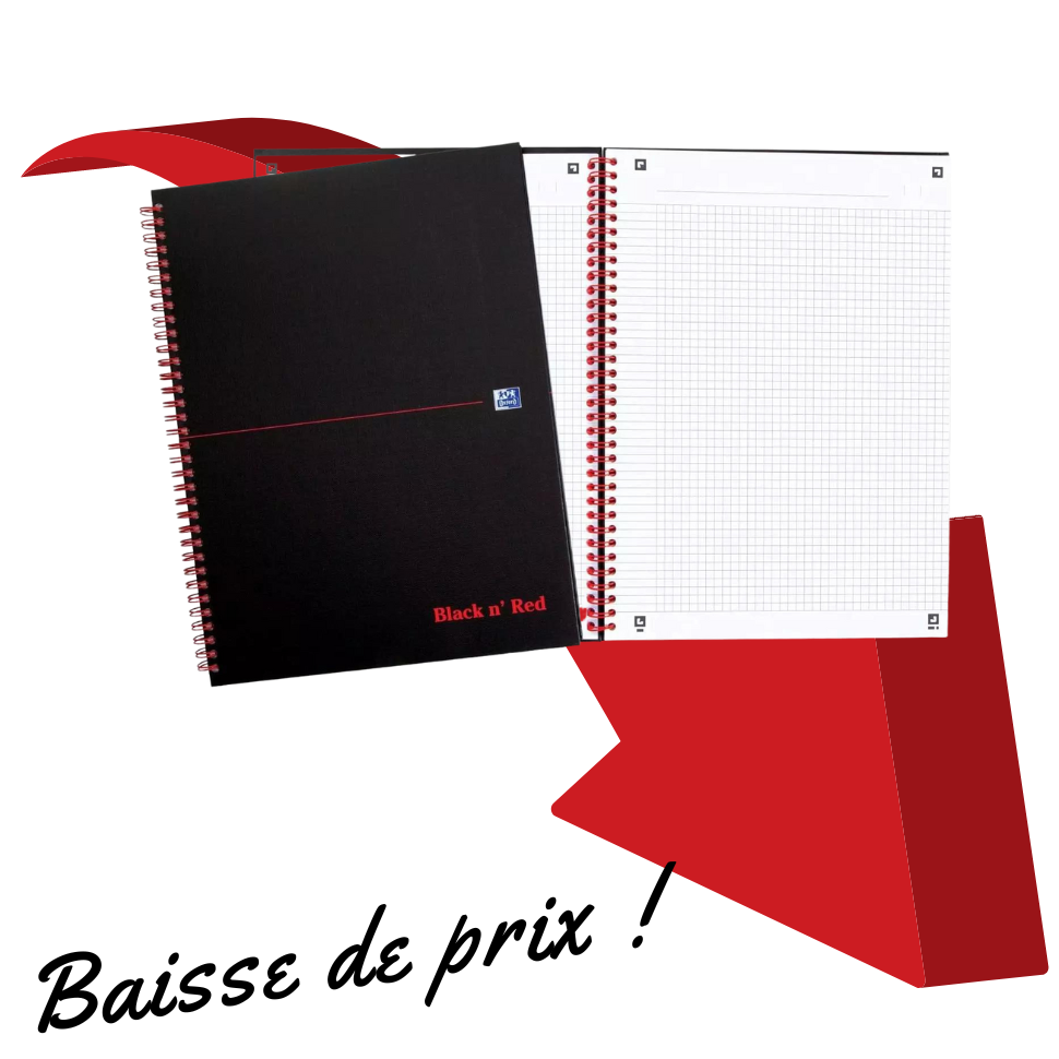 BLACK N\' RED PROFESSIONAL NOTEBOOK COUVERTURE RIGIDE