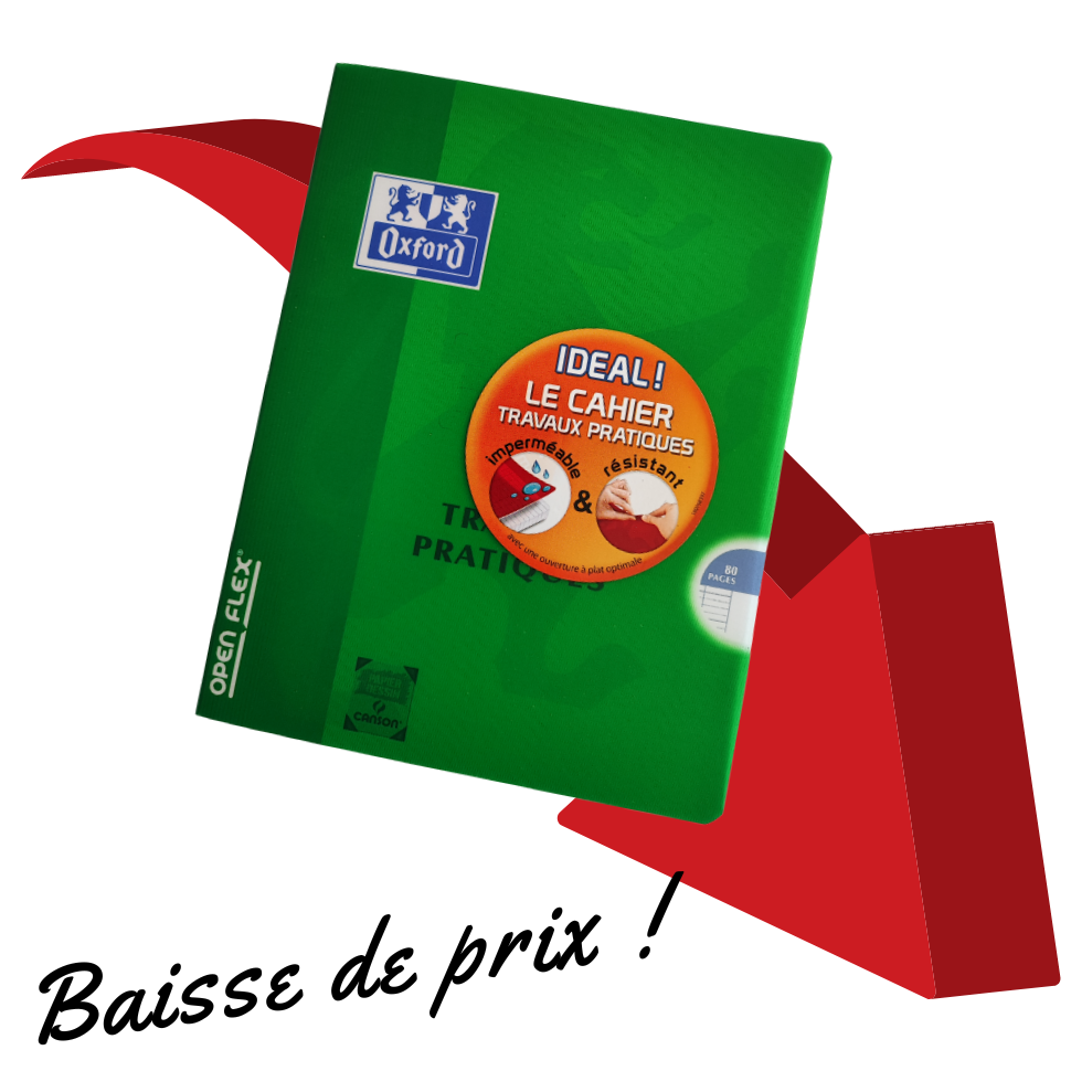 OPEN FLEX PIQUÉ 17X22CM 80 PAGES TRAVAUX PRATIQUES VERT