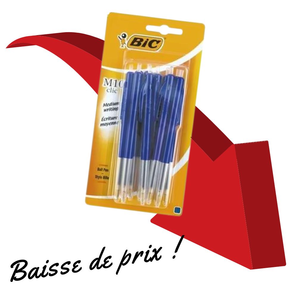 STYLO BILLE M10 BLEU PACK DE 10
