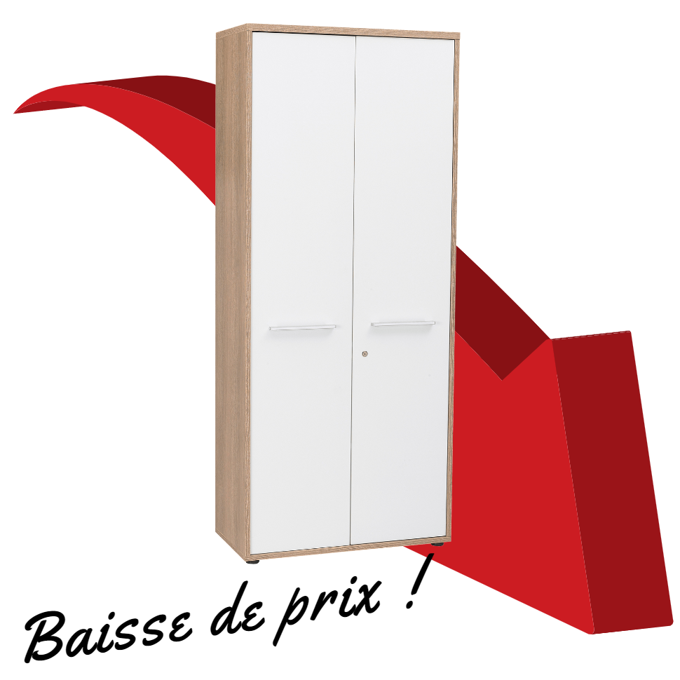 LUTHY BLANC ARMOIRE 2 PORTES