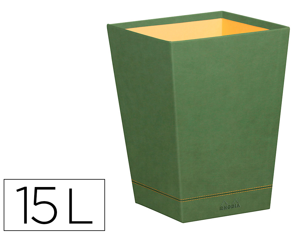 Corbeille à papier CLAIREFONTAINE Rhodiarama sauge vue 2