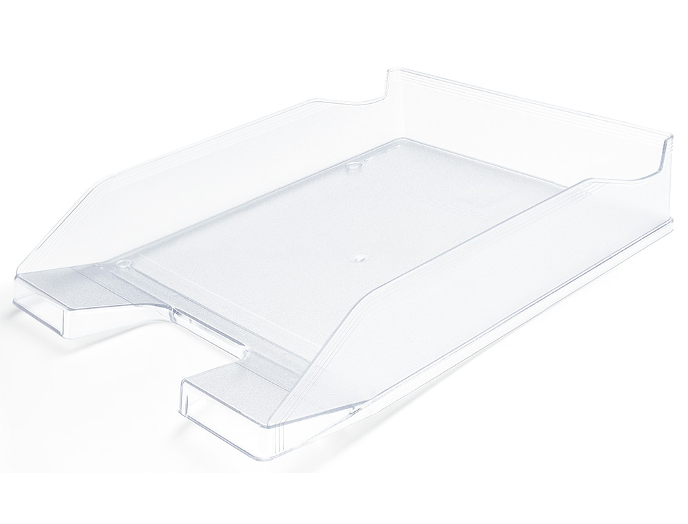 Corbeille à courrier Q-CONNECT cristal transparent
