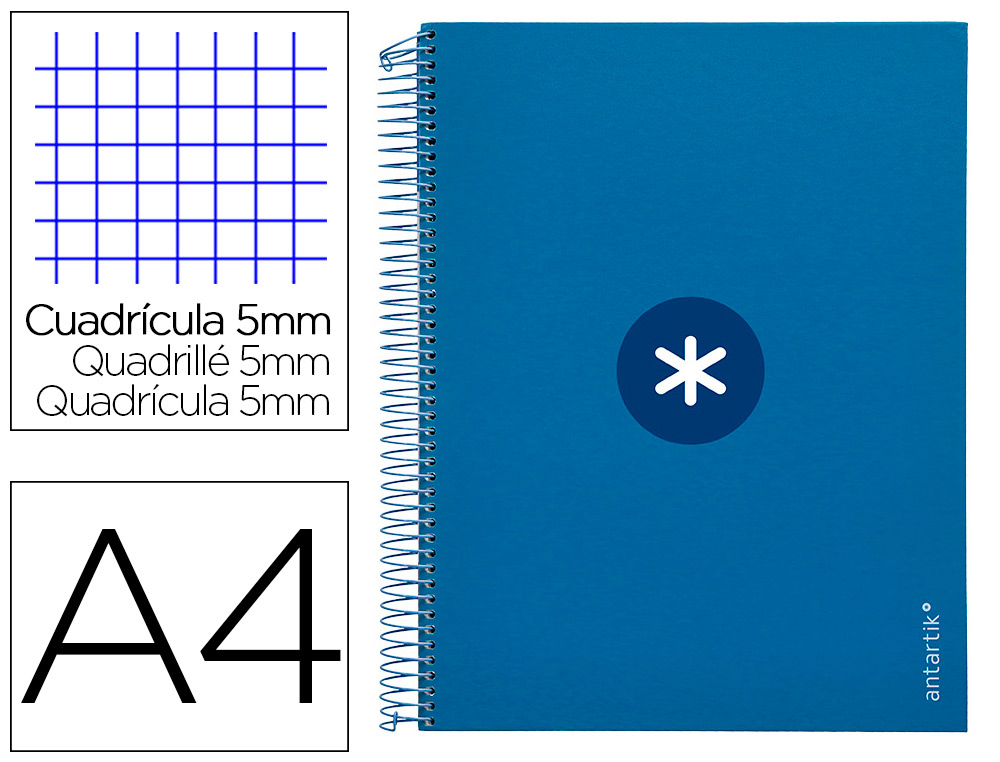 CAHIER DE BUREAU ANTARTIK A4 BLEU FONCÉ