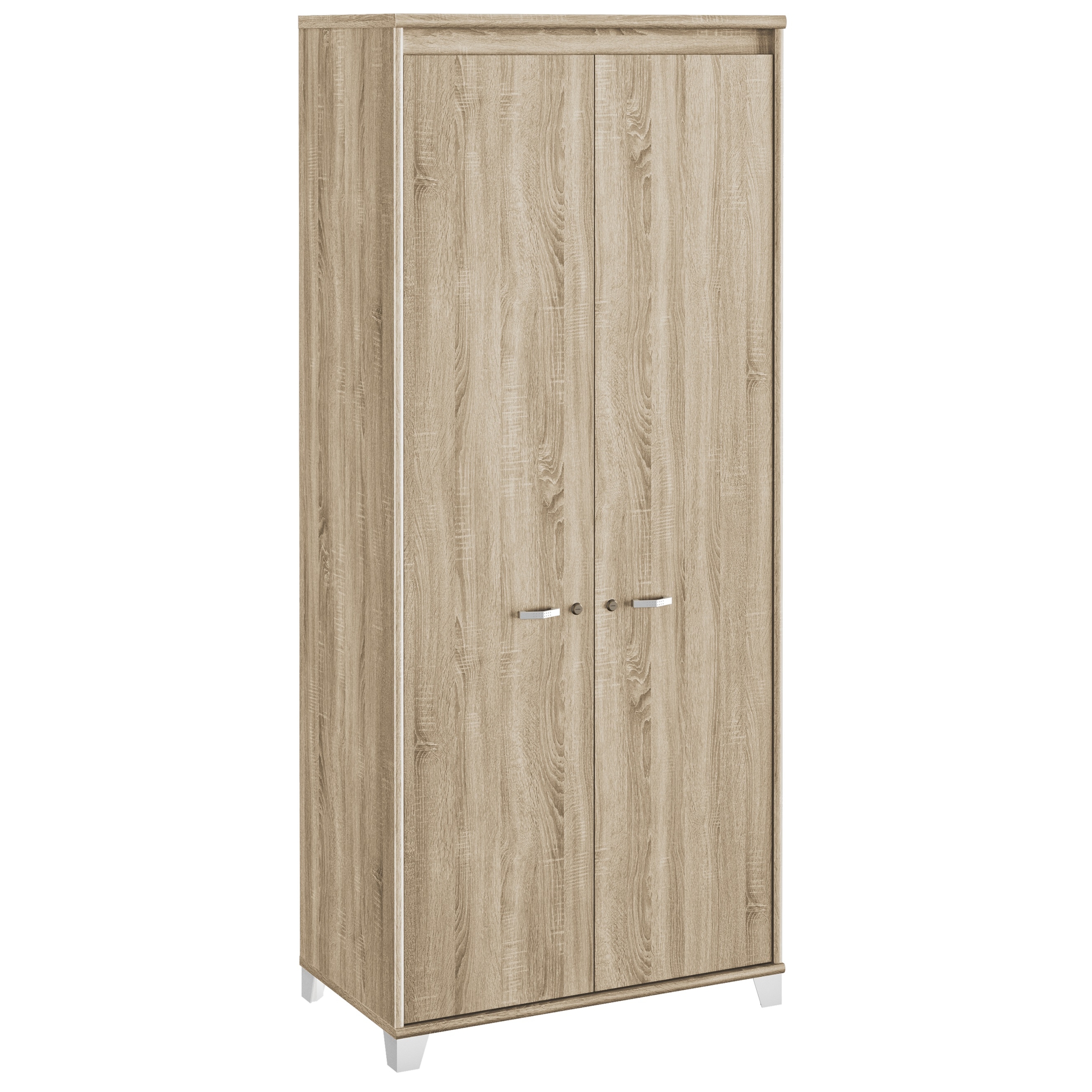 Armoire 2 portes Mambo chêne Sonoma blanc Gautier Office
