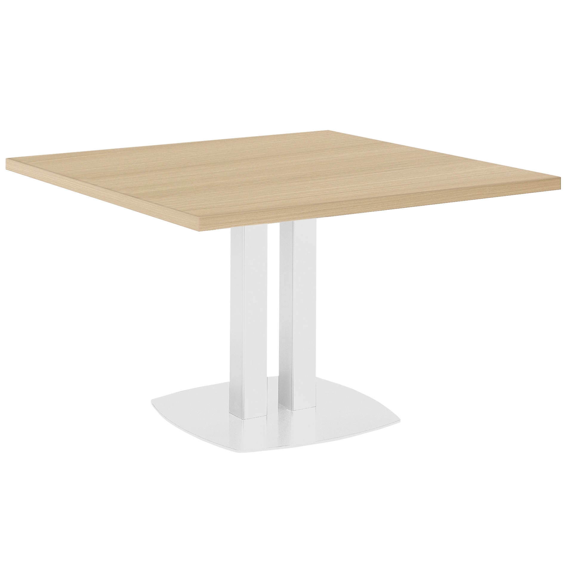 Table de réunion carrée GAUTIER OFFICE Connexion chêne structuré