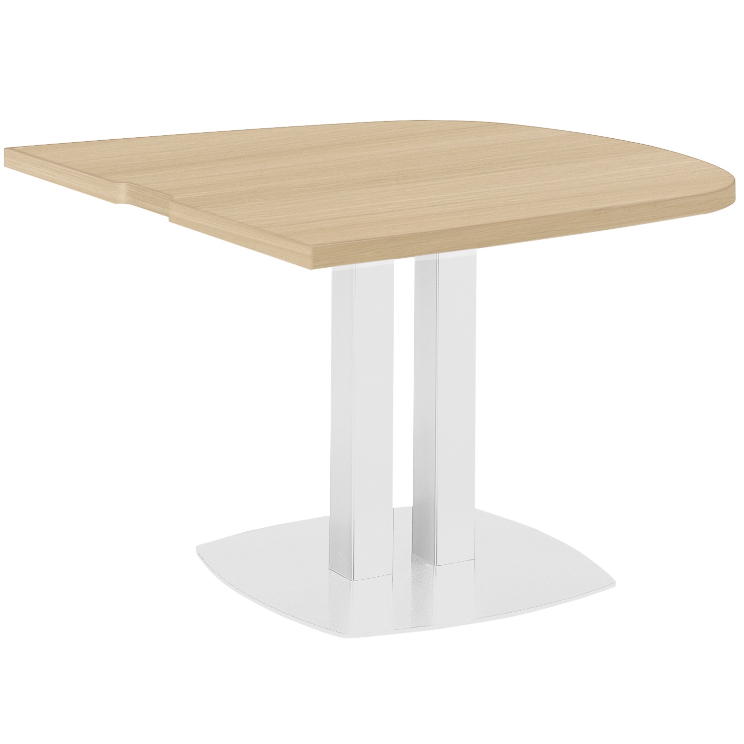 Table de réunion demi-ovale GAUTIER OFFICE Connexion chêne structuré