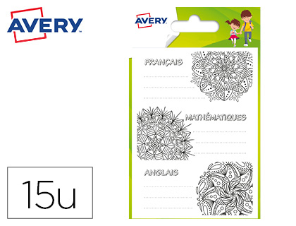 ÉTIQUETTES SCOLAIRES COLORIAGE