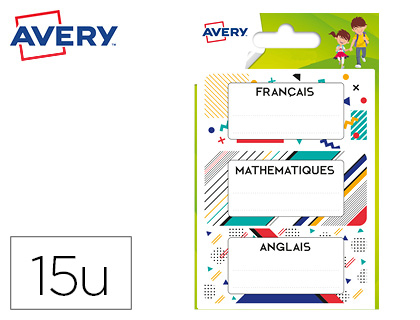ÉTIQUETTES SCOLAIRES GRAPHIQUES