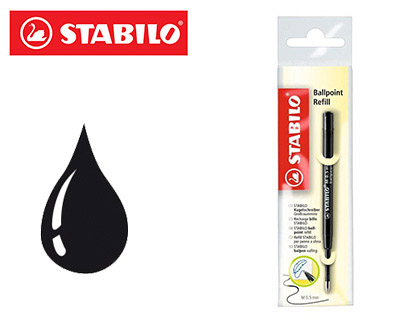 CARTOUCHE STYLO BILLE STABILO POINTBALL NOIR