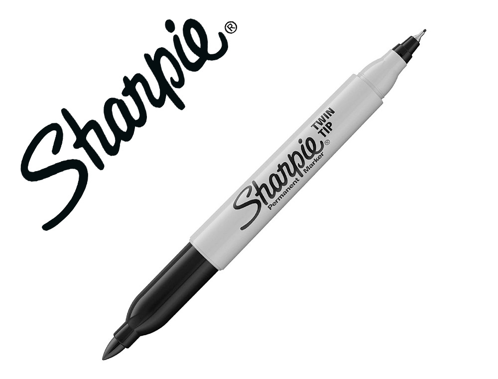 Sharpie Fine marqueur permanent noir, vue du marqueur