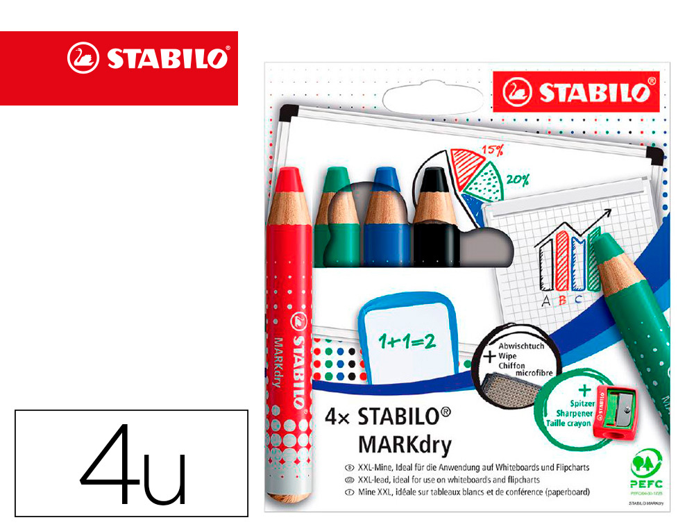 CRAYON MULTI-SURFACES MARKDRY 3 EN 1 MULTIPACK