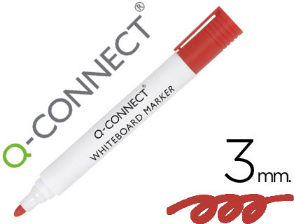 Marqueur effaçable Q-Connect rouge vue 2