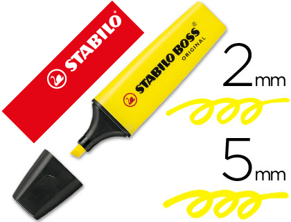 Surligneur Stabilo Boss Original jaune vue 2