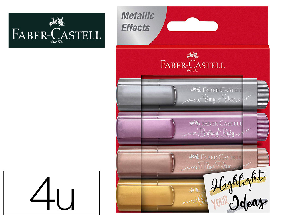 SURLIGNEUR TEXTLINER TL46 METALLIC PACK DE 4