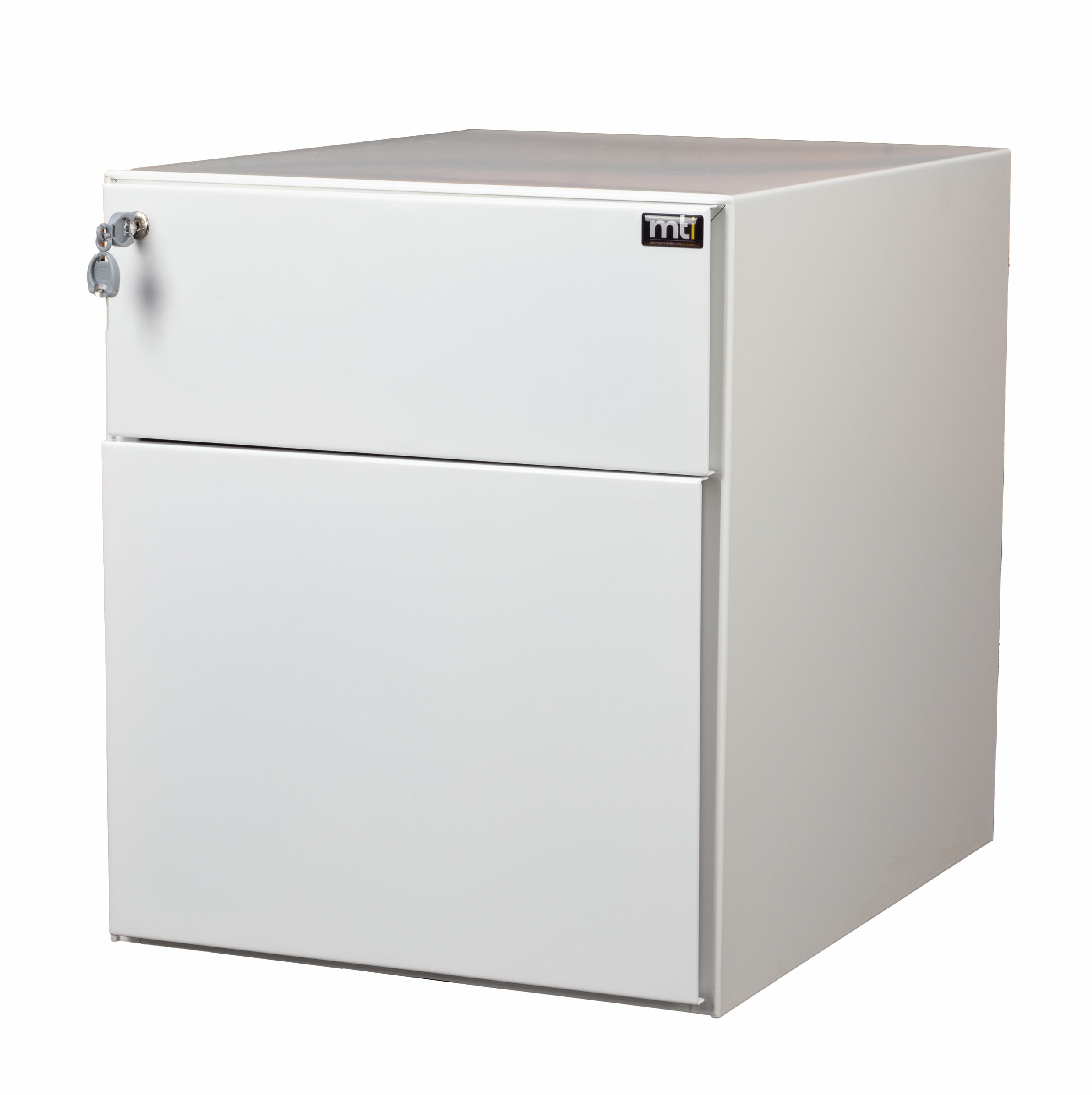 Caisson mobile métal MTI Boon-O blanc 2 tiroirs