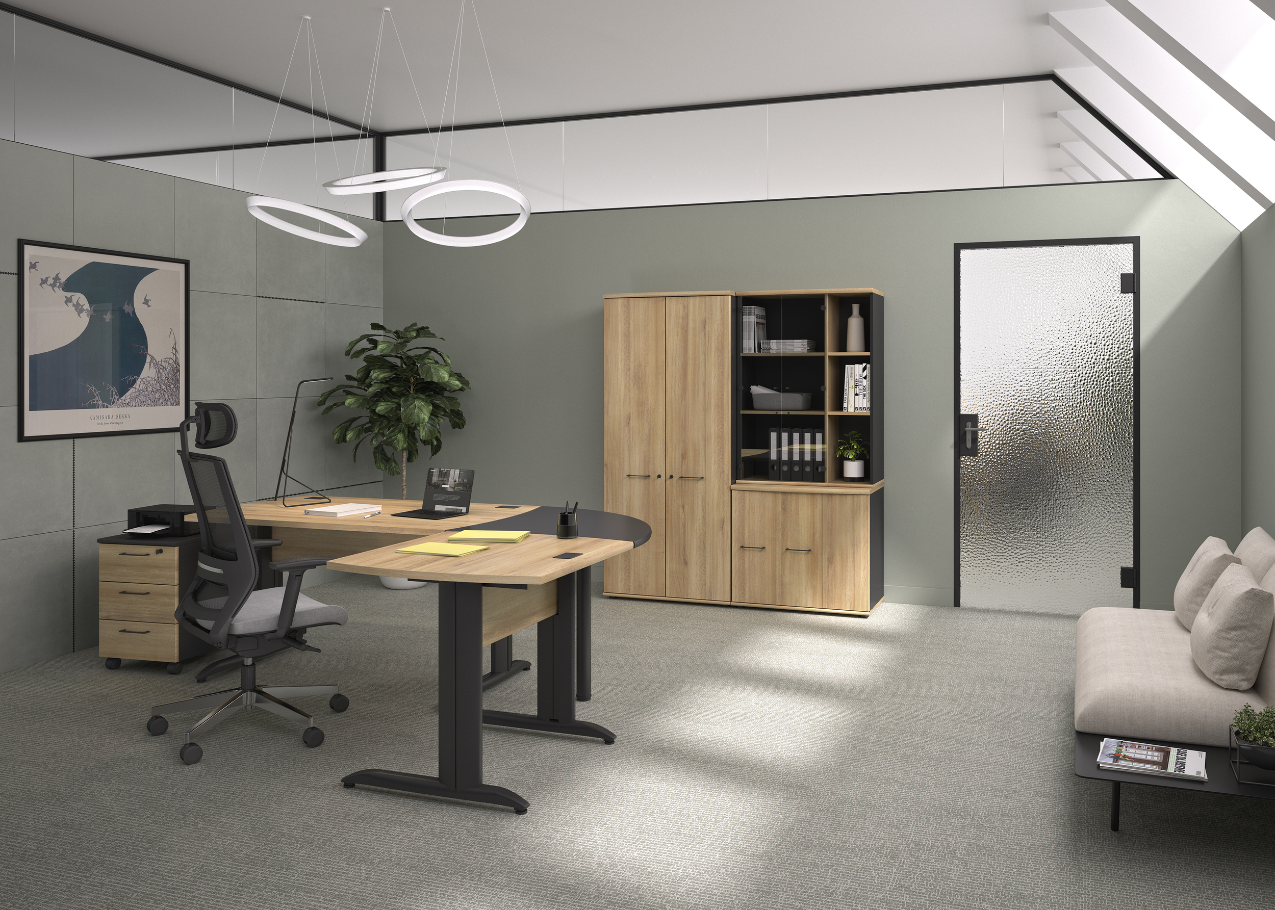Gautier Office Jazz+ chene du bocage bureau 1U33 1