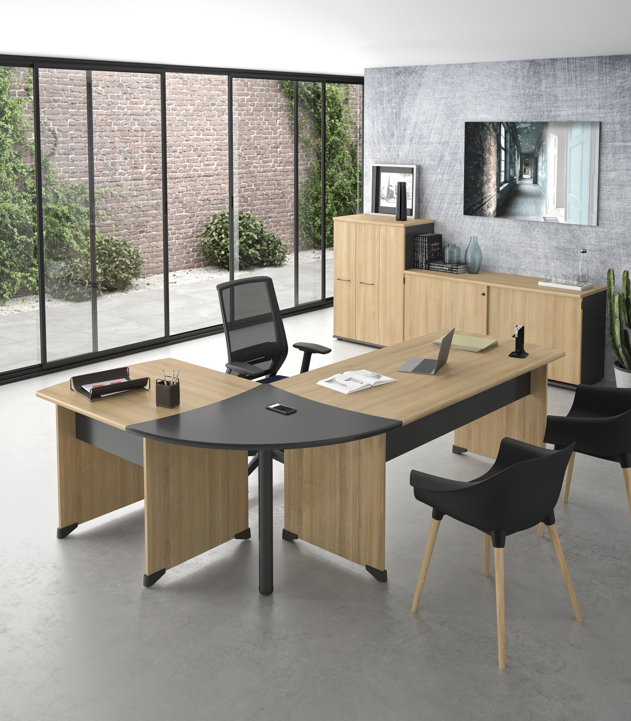 Gautier Office Jazz+ chene du bocage bureau 1U33 2