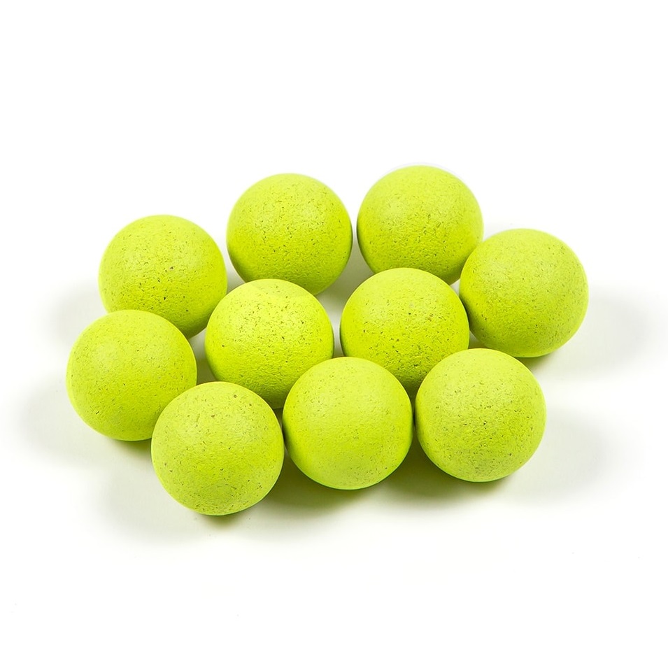 10 BALLES DE BABY-FOOT JAUNE FLUO