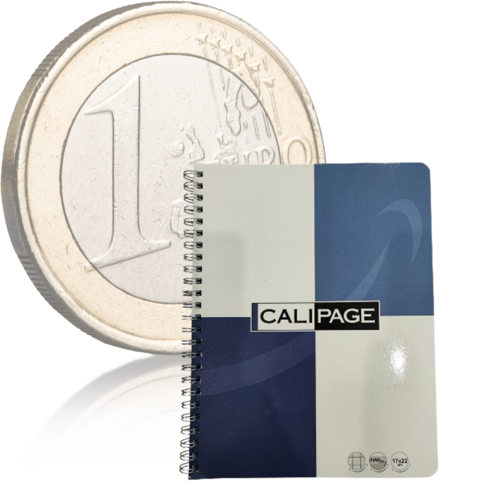 FOIRE A 1 EURO CAHIER CALIPAGE BLEU