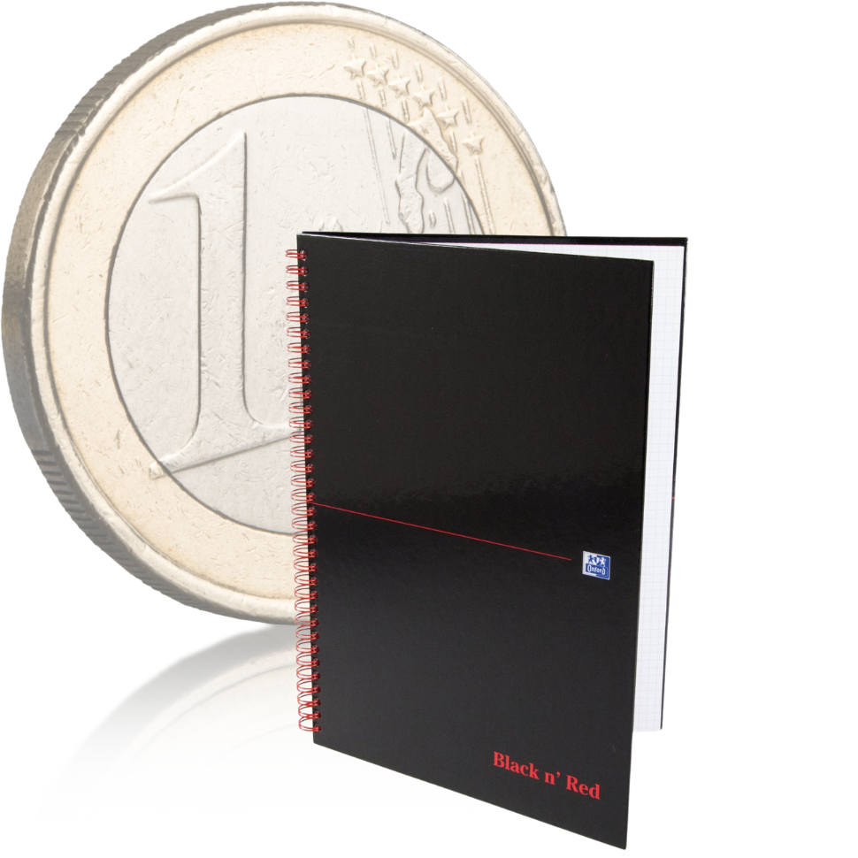 FOIRE A 1 EURO CAHIER BLACK'N RED NOTEBOOK COUVERTURE RIGIDE