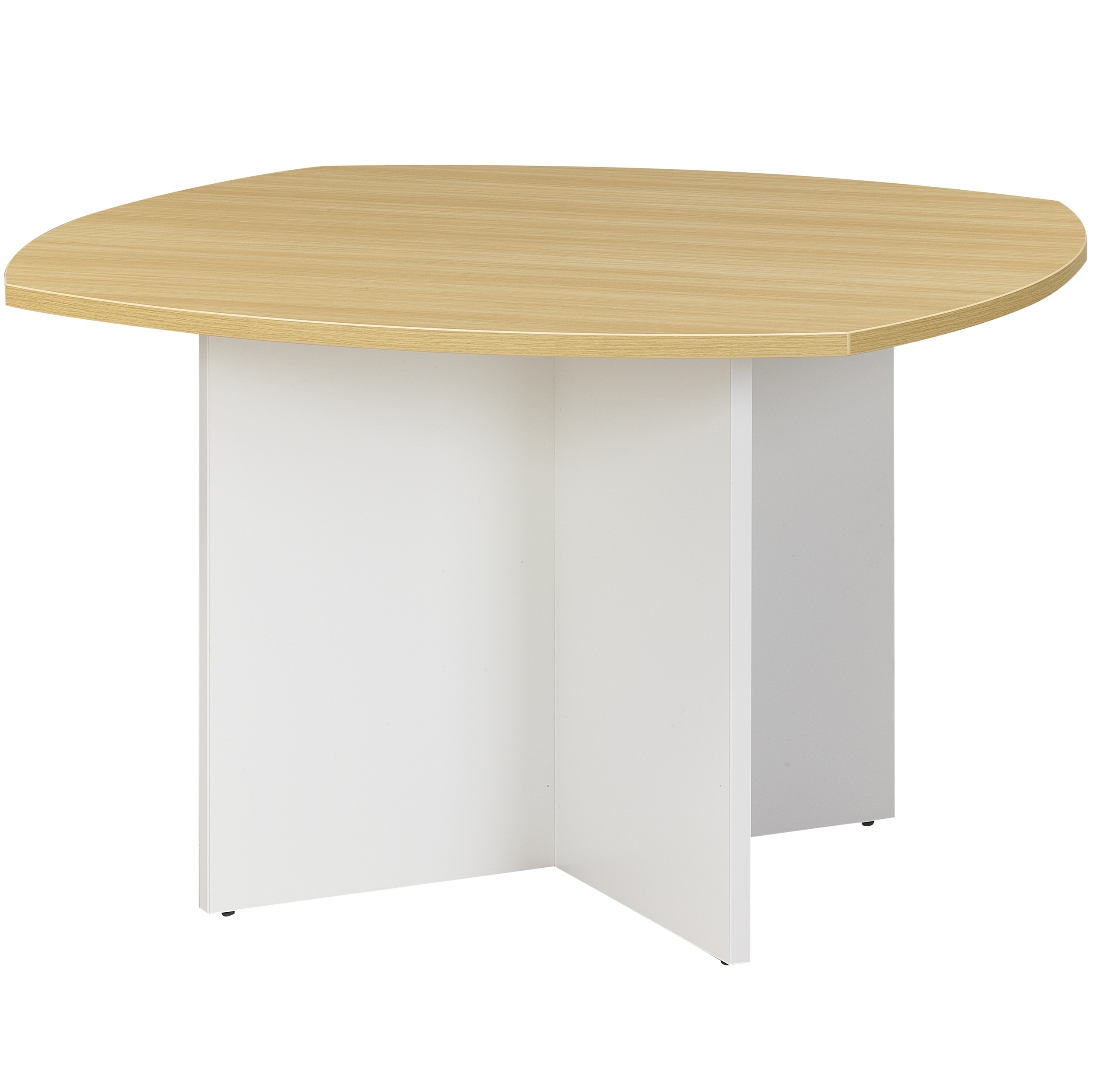 Table de réunion Sunday chêne 115 cm pied panneau Gautier Office