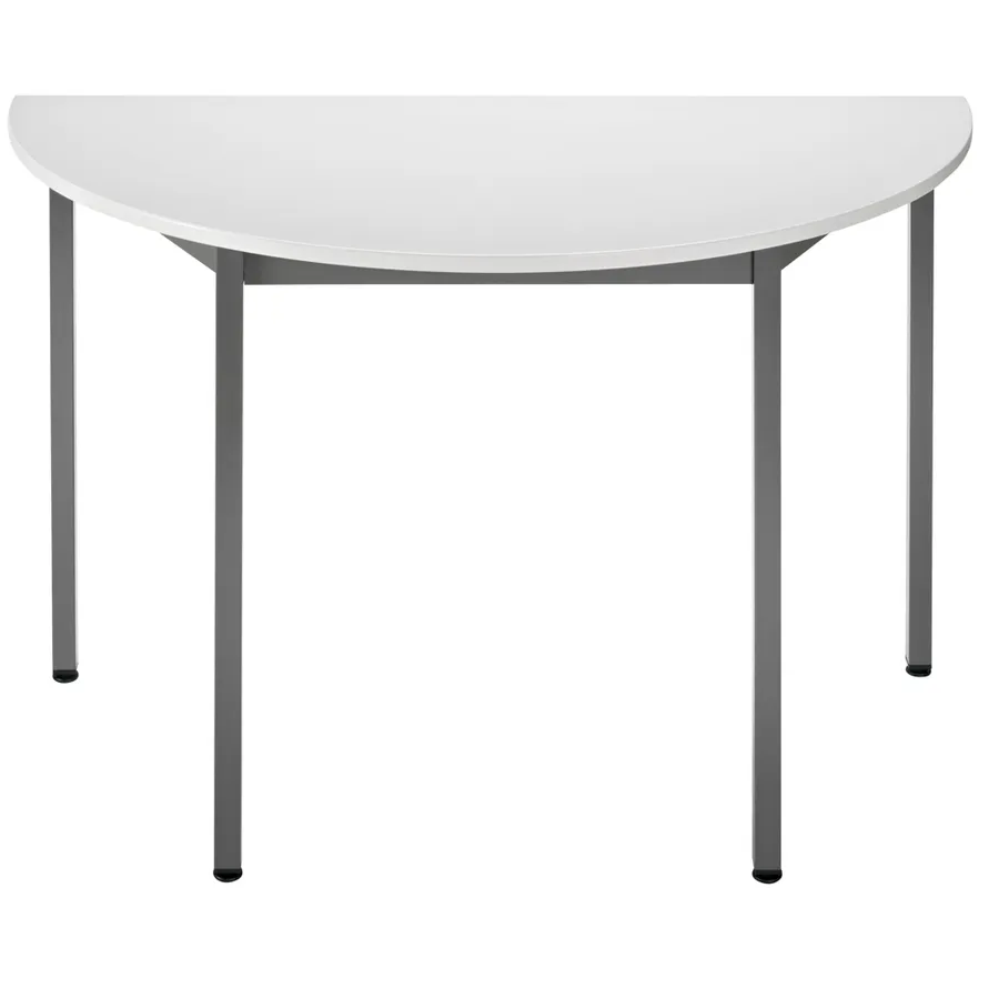 TABLE MODULAIRE DEMI-RONDE GRIS CLAIR ANTHRACITE