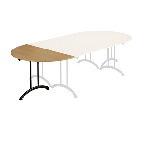 TABLE PLIANTE 1/2 RONDE HÊTRE