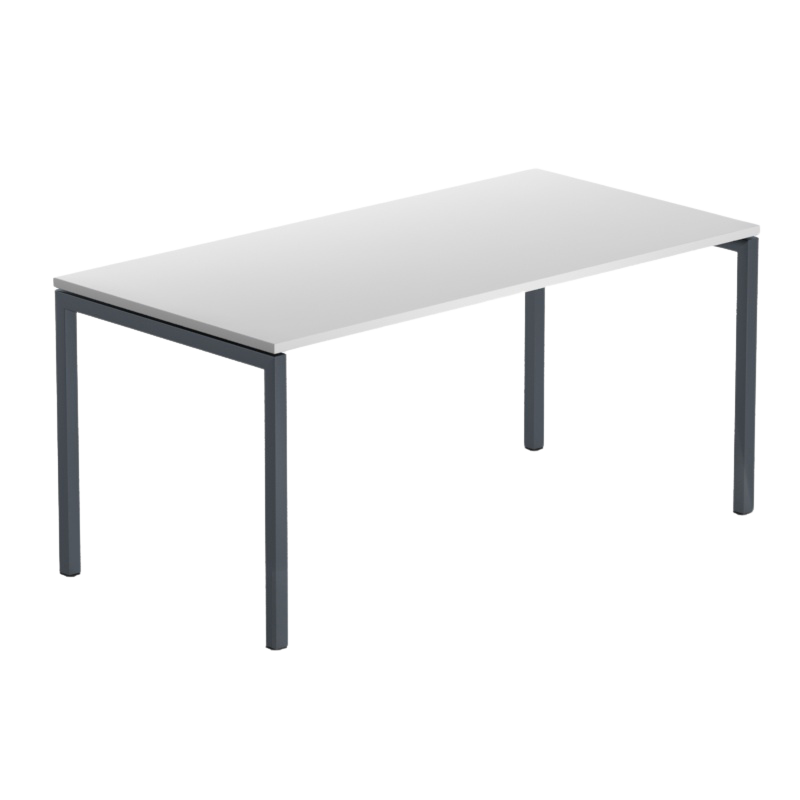 Bureau MNB Annaka plateau blanc, pieds U noirs