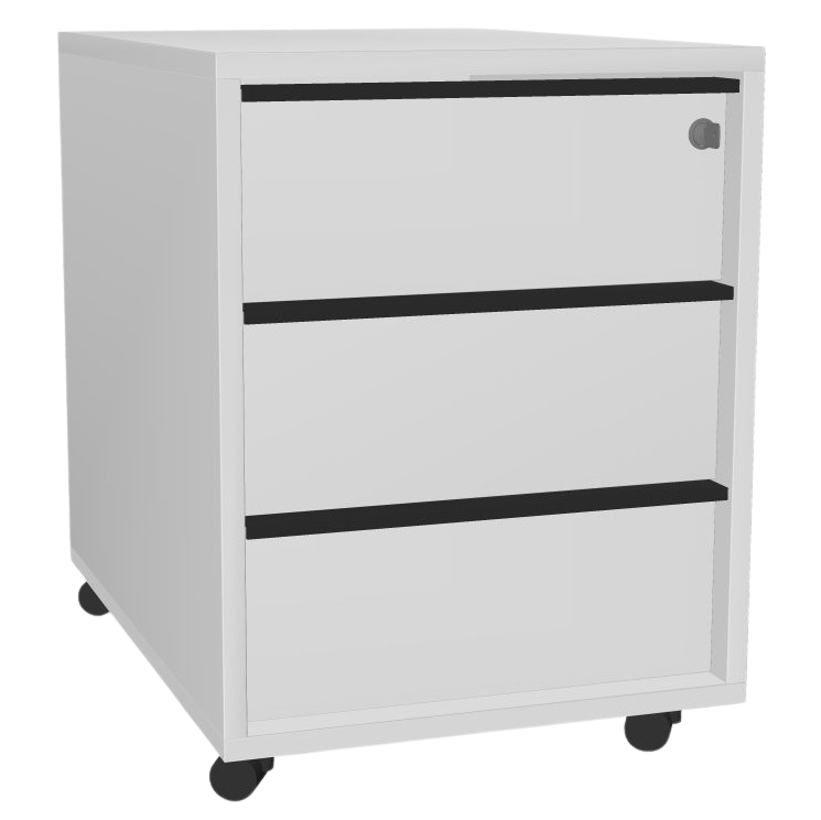 SKAP CAISSON MOBILE BLANC NOIR 3 TIROIRS DNF632M1M1AQ