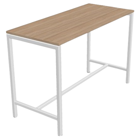 ANNAKA PLATEAU CHENE AMBRE ET PIETEMENT BLANC TABLE HAUTE