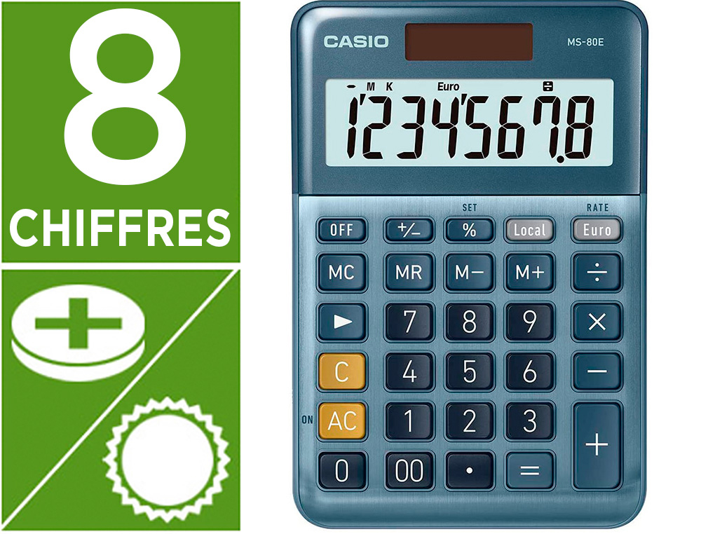 CASIO CALCULATRICE DE BUREAU MS-80E 163888