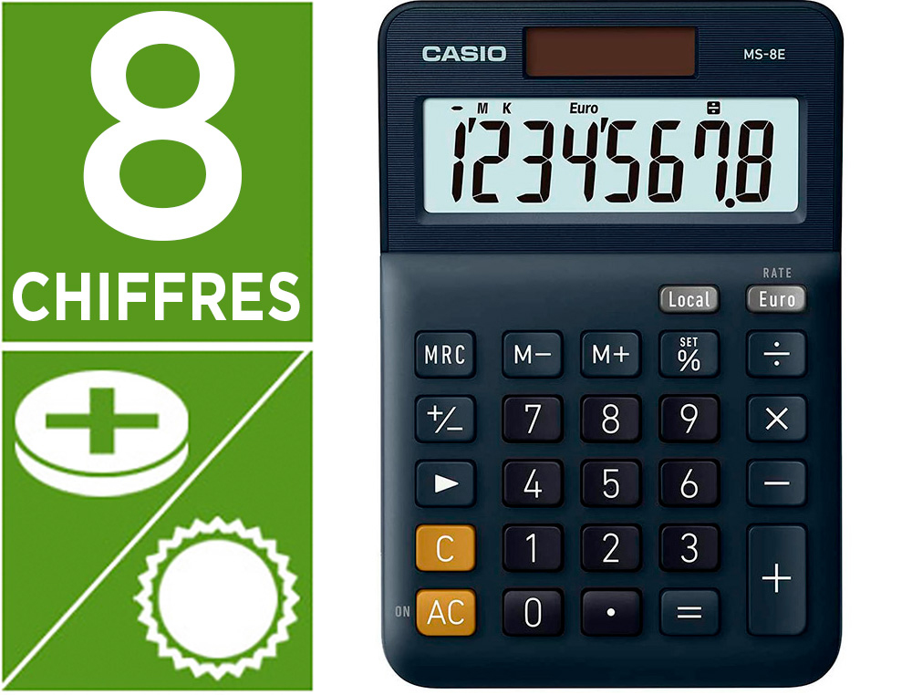 CASIO CALCULATRICE DE BUREAU MS-8E 163887