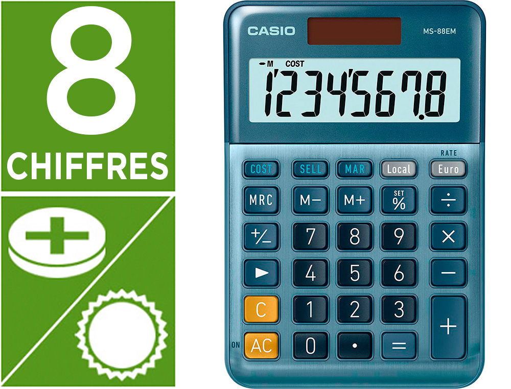 CASIO CALCULATRICE DE BUREAU MS-88EM 160949