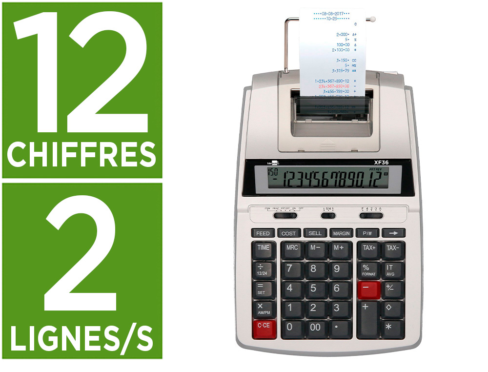 LIDERPAPEL CALCULATRICE IMPRIMANTE 167171