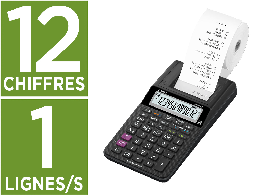 CASION CALCULATRICE IMPRIMANTE HR-150RCE 170219