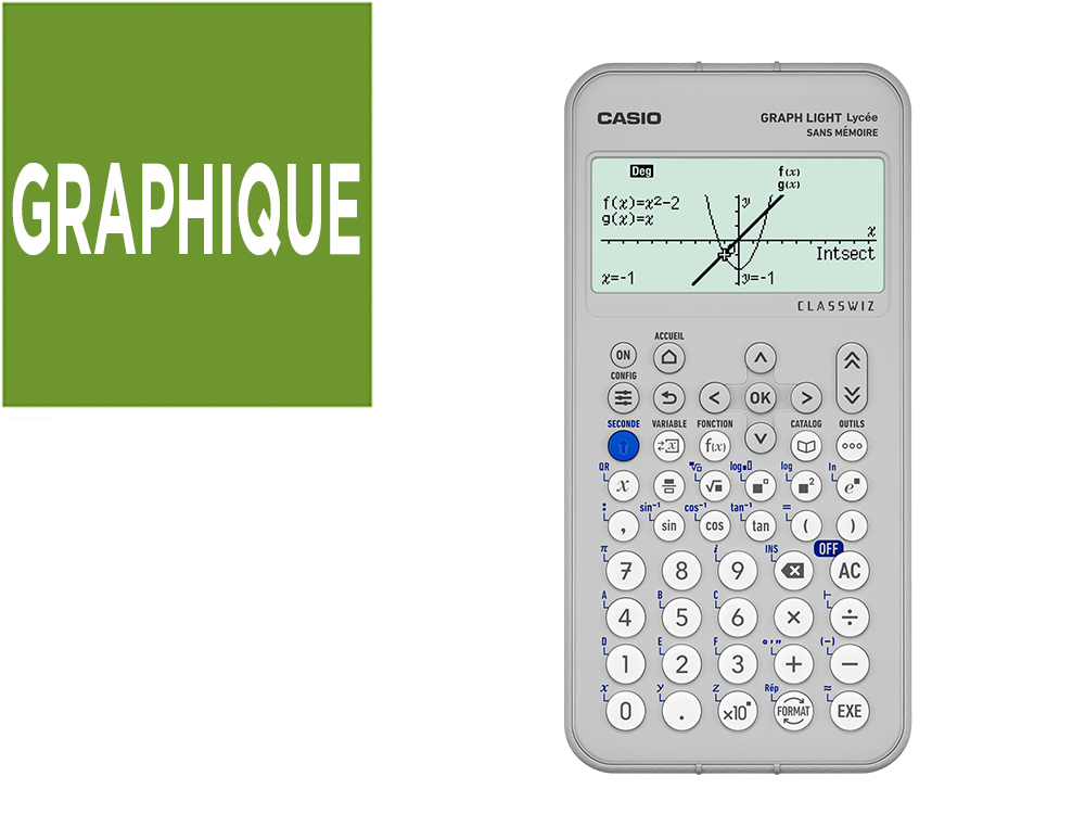 CASIO CALCULATRICE GRAPHIQUE GRAPHLIGHT LYCEE 170092