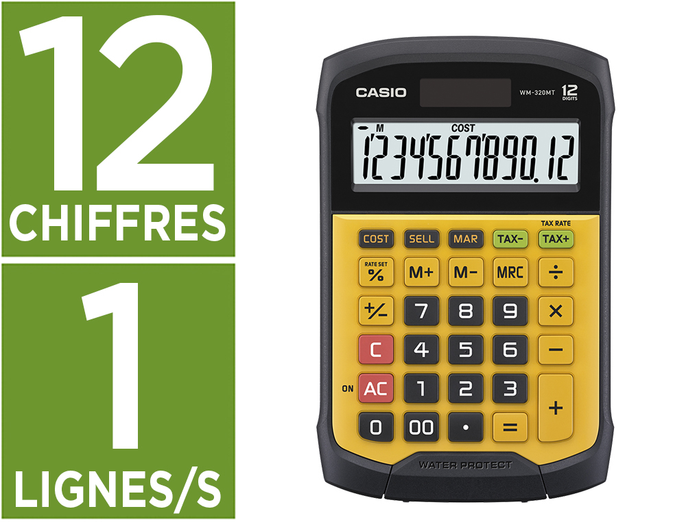 CASIO CALCULATRICE WATERPROOF WM-320MT 170220