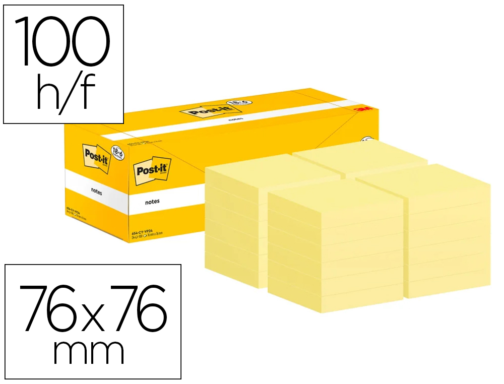 POST-IT JAUNE LOT  159271
