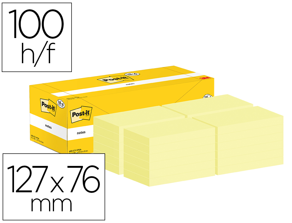POST-IT JAUNE LOT  159272