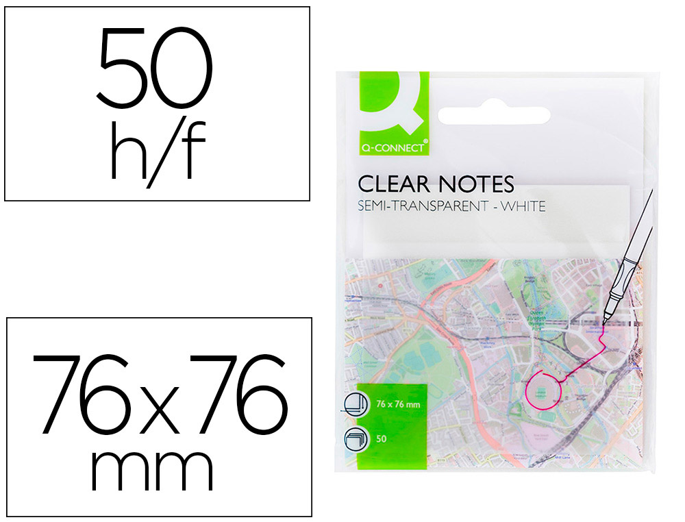Q-CONNECT NOTES TRANSPARENTES 162228