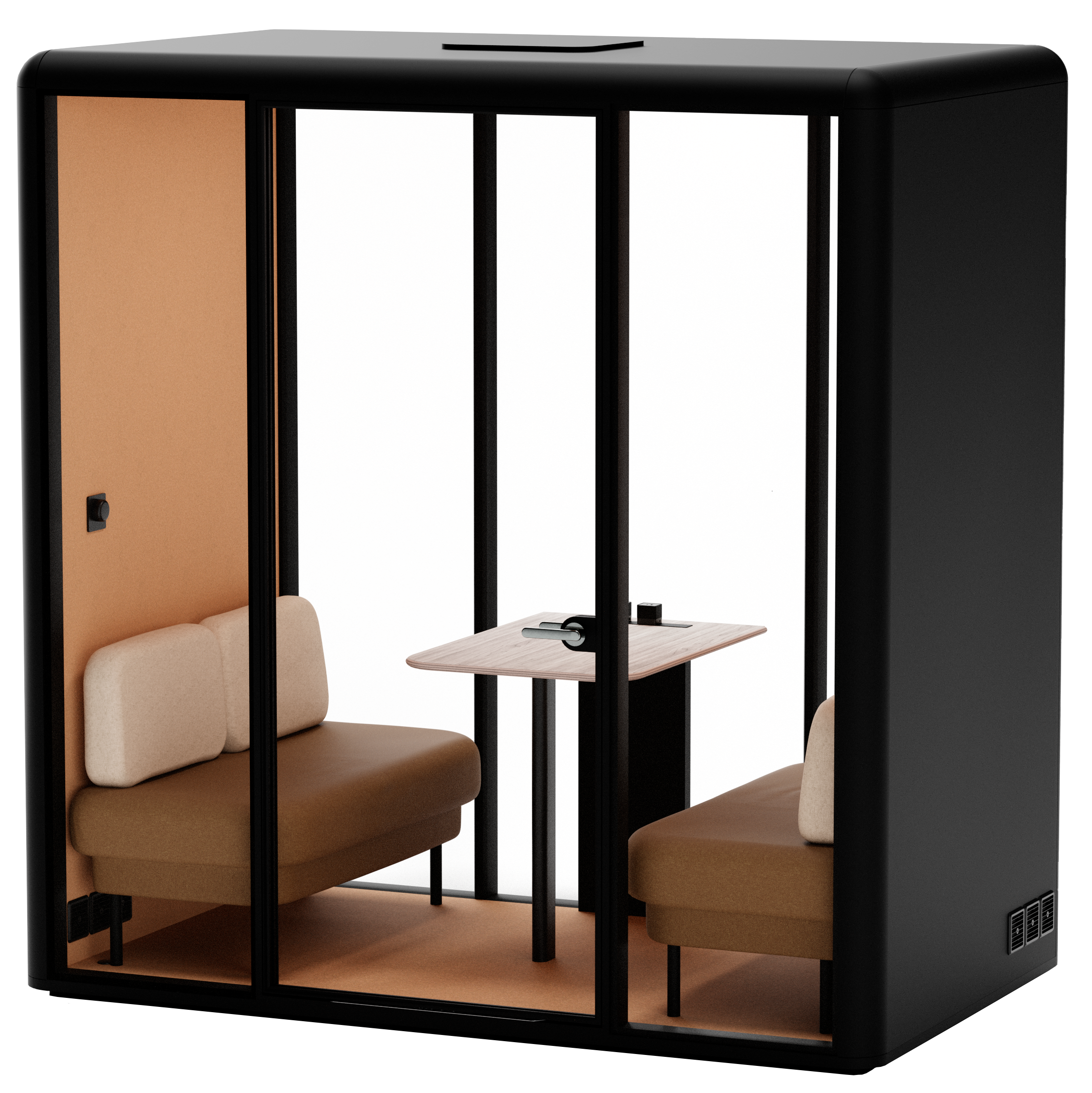 CABINE ACOUSTIQUE ESSEN L ANTHRACITE MARRON 01
