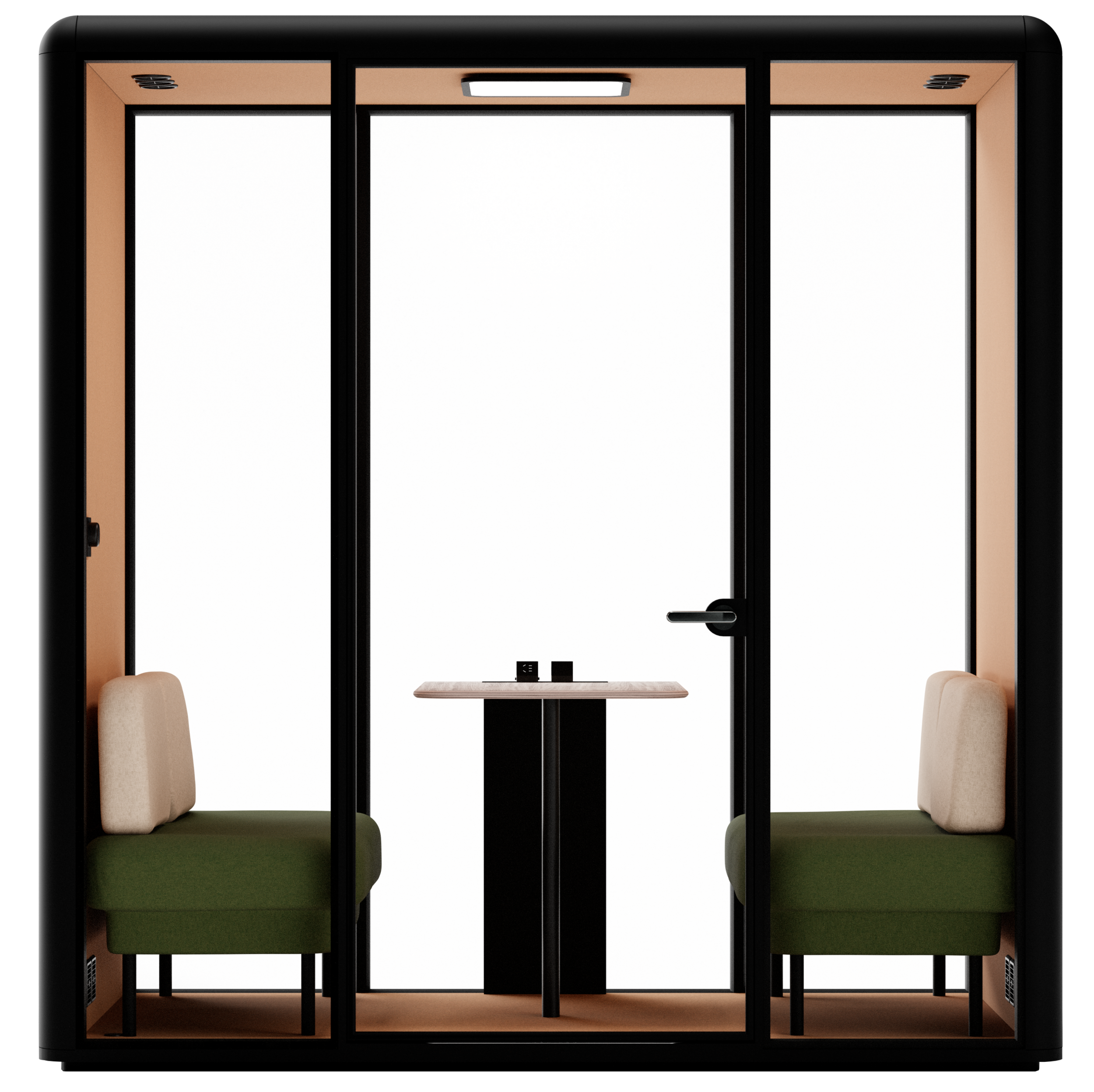 CABINE ACOUSTIQUE ESSEN L ANTHRACITE VERT 02
