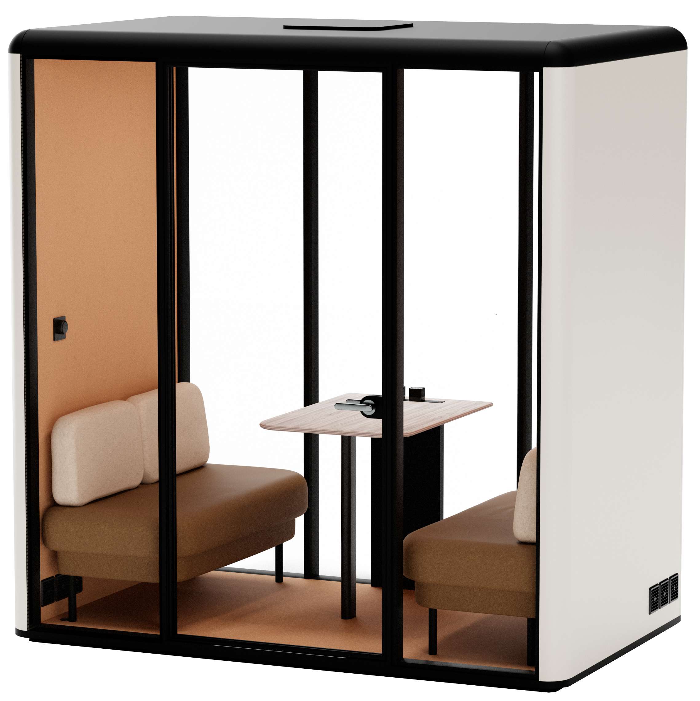 CABINE ACOUSTIQUE ESSEN L BLANC MARRON 01